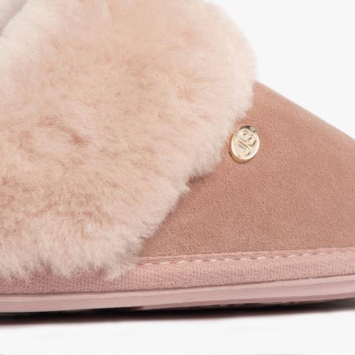 Ladies Duchess Sheepskin Slippers Pink Extra Image 4